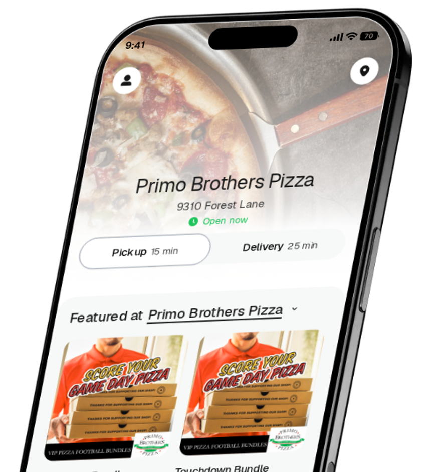 Primo Brothers Pizza app preview
